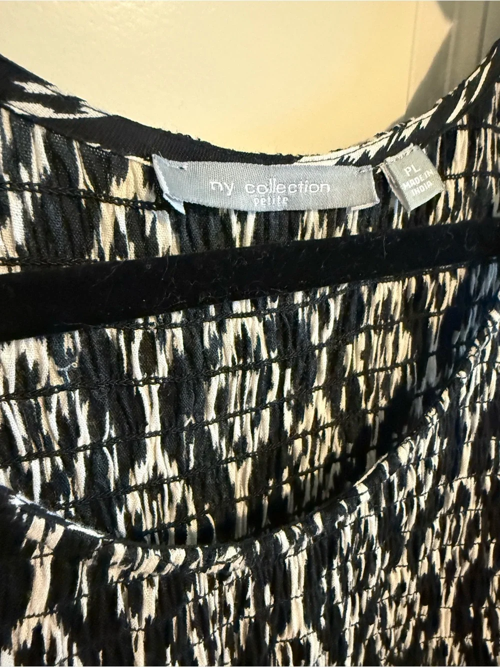 NY Collection Black & White Sleeveless Patterned Maxi Dress - Picture 2 of 4
